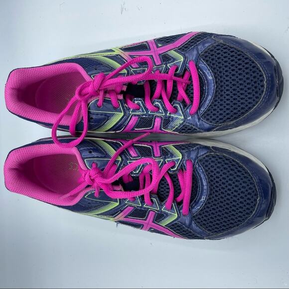ASICS Gel Contend 3 Blue & Pink Running Shoes Sneakers Womens 8 Bright Colorful - Picture 4 of 9